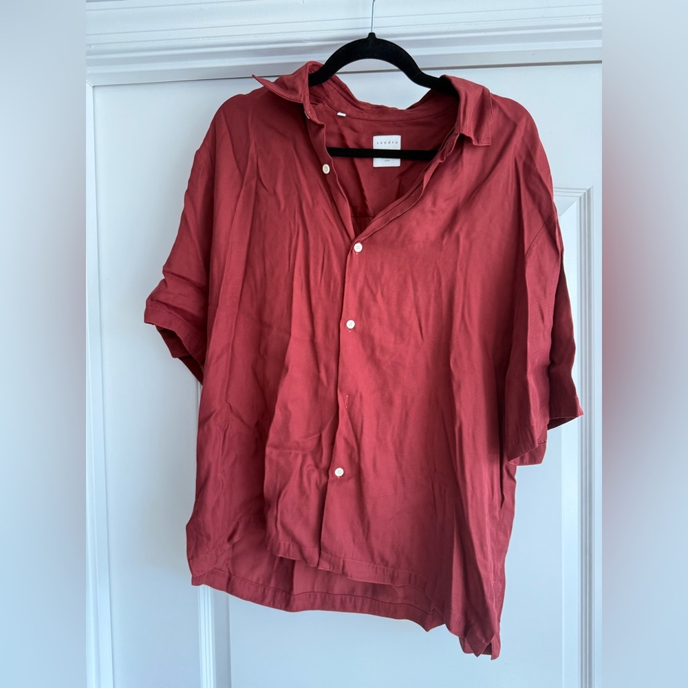 Sandro Casual Red Button Down Shirt